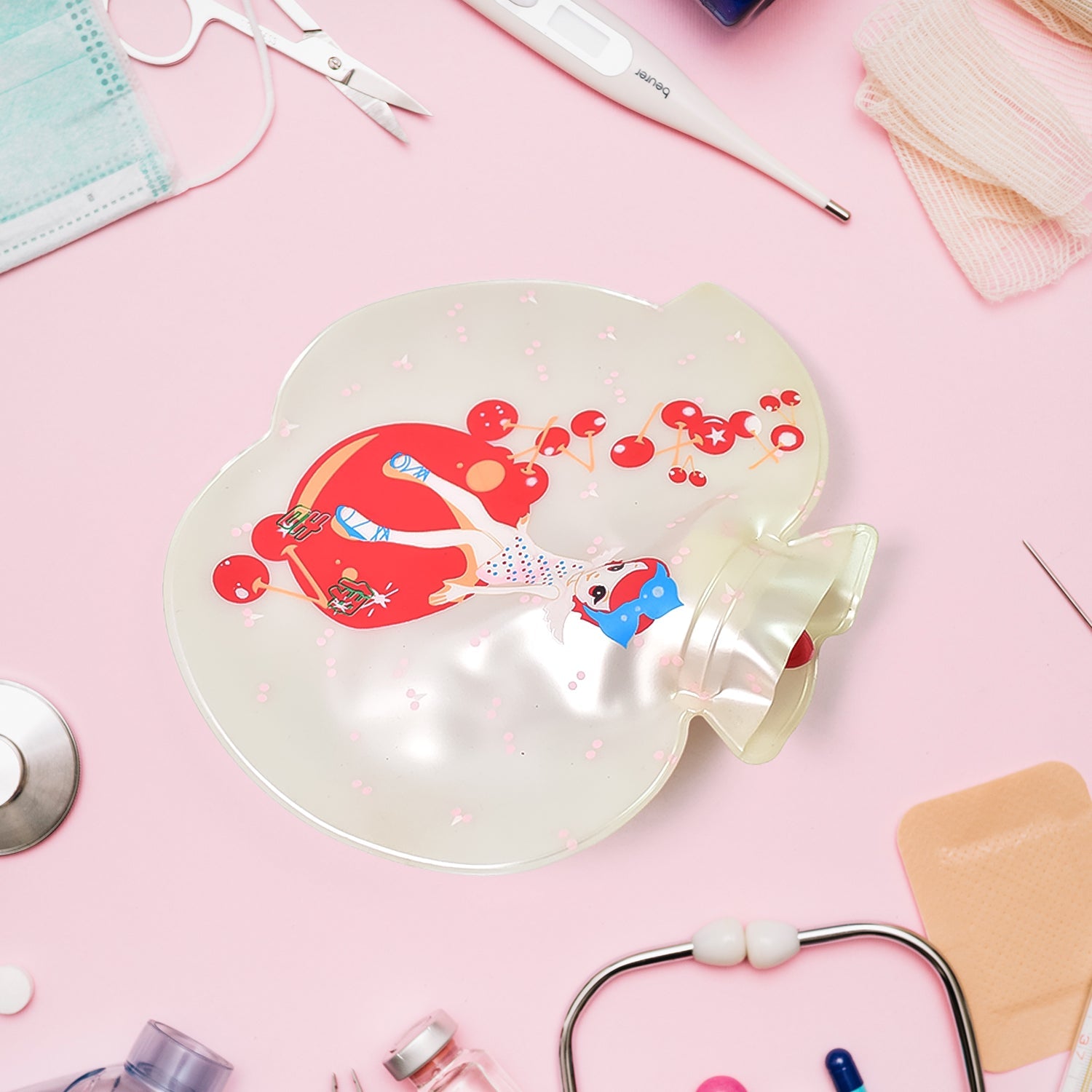 Apple Hot Water Bottle Bag For Pain Relief Apple Hot Water Bottle Bag For Pain Relief